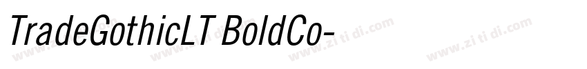 TradeGothicLT BoldCo字体转换